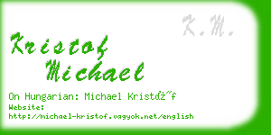 kristof michael business card